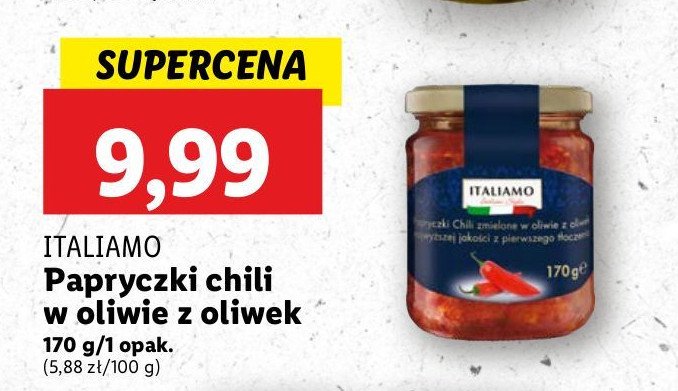 Papryczki chilli w oliwie z oliwek Italiamo promocja