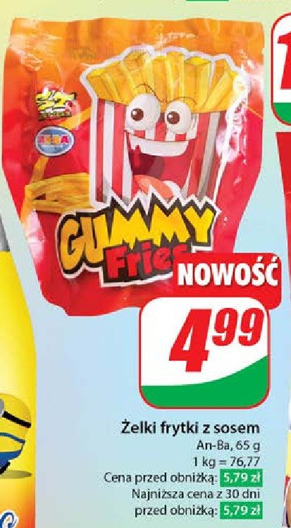 Żelki frytki z sosem AN-BA promocja w Dino