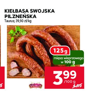 Kiełbasa swojska pilzneńska Taurus promocja