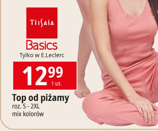 Top od piżamy s-2xl Tissaia promocja w Leclerc