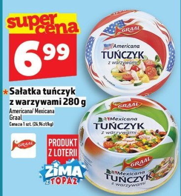 Sałatka tuńczyk z warzywami 280g promocja w TOPAZ