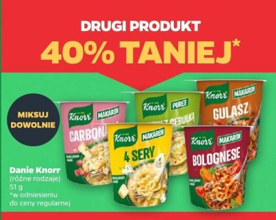 Danie instant, różne rodzaje DRUGIE -40% promocja w Netto