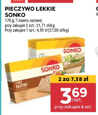 Pieczywo lekkie 7 ziaren Sonko promocja