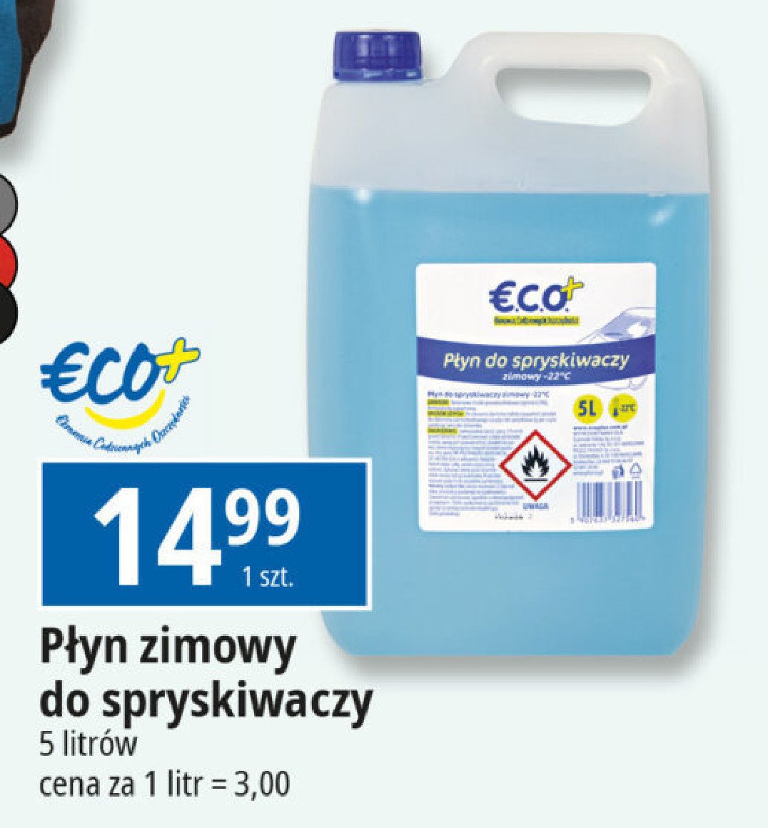 Zimowy płyn do spryskiwaczy -22 c Eco+ promocja w Leclerc