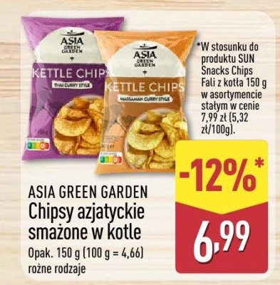 Chipsy azjatyckie smażone w kotle  promocja w Aldi