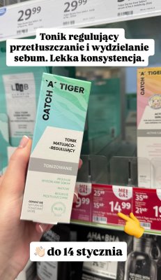 Tonik Catch A Tiger matująco-regulujący promocja w Rossmann