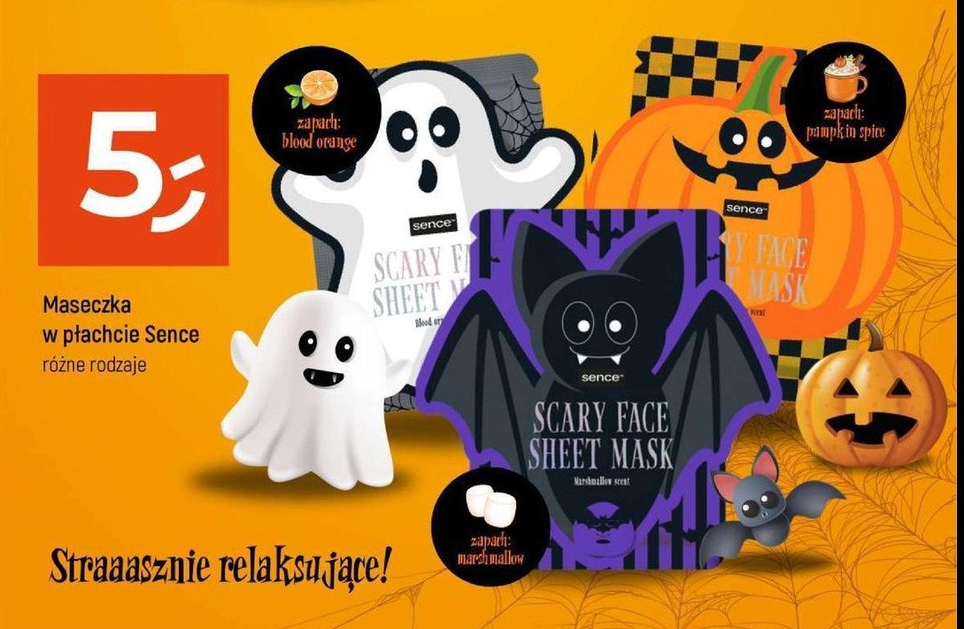 Maseczka w płachcie scary Sence collection promocja w Dealz