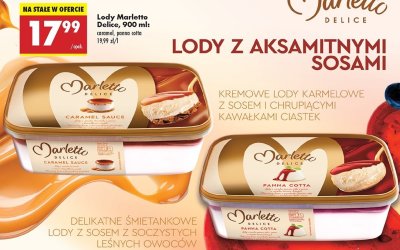 Lody delice caramel Marletto promocja