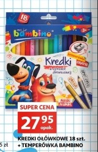 Kredki 18 kolor贸w + temper贸wka Moje bambino promocja