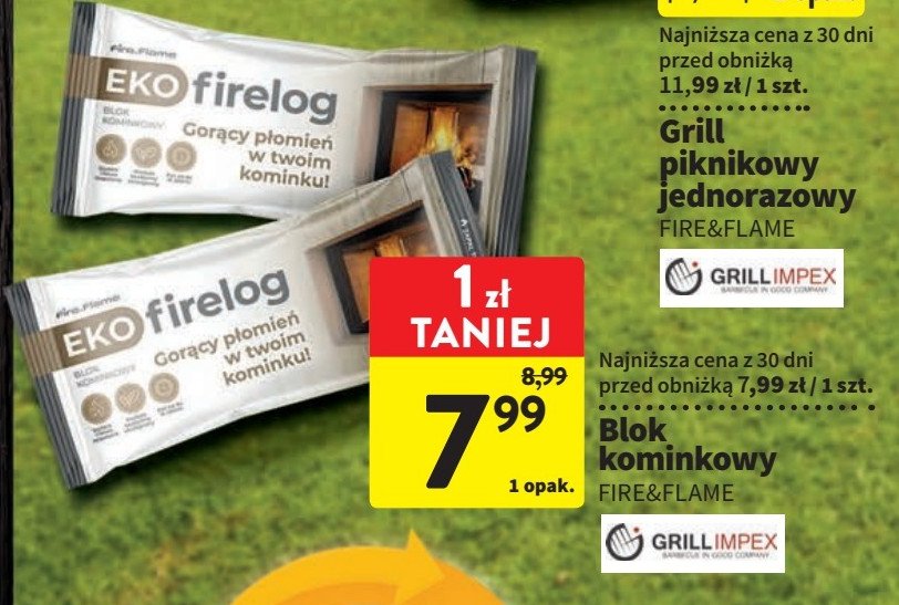 Blok kominkowy Fire & flame promocja