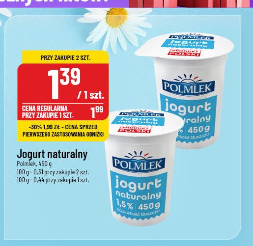 Jogurt naturalny Polmlek promocja