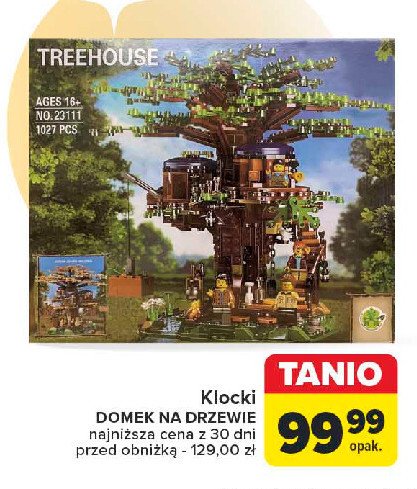 Klocki domek na drzewie 1027 el. promocja w Carrefour Market