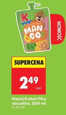 Napój Kubuś Play saszetka 200ml promocja w Biedronka