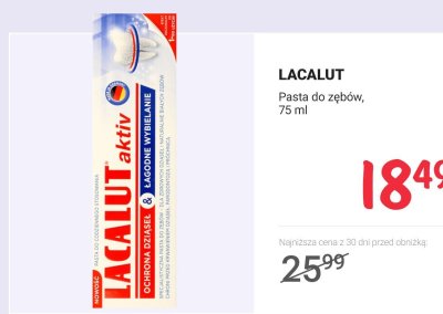 Pasta do zębów 75 ml promocja w Rossmann