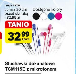 Słuchawki rp-tcm115e-p różowe Panasonic promocja