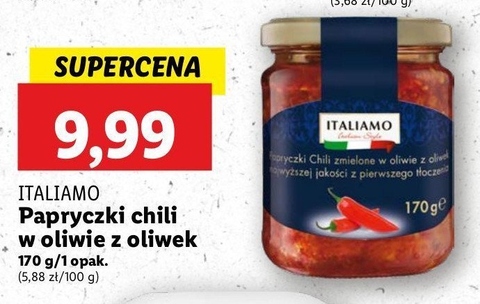 Papryczki chilli w oliwie z oliwek Italiamo promocja