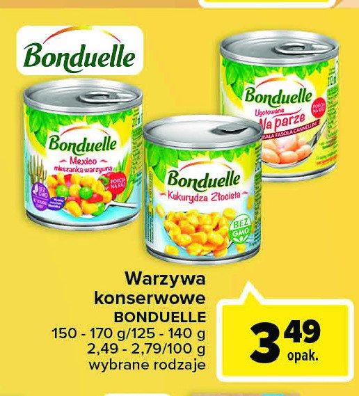 Fasola biała Bonduelle gotowane na parze promocja