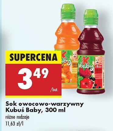 Sok jabłko-burak KUBUŚ BABY ORGANIC promocja w Biedronka