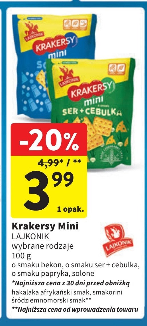 Krakersy paprykowe Lajkonik mini krakersy promocja