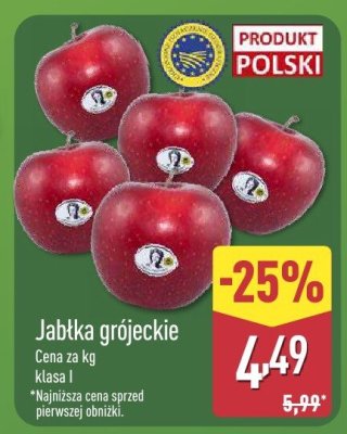 Jabłka grójeckie klasa I promocja w Aldi