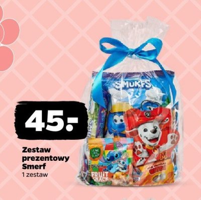 Zestaw prezentowy Smerfy promocja w Netto