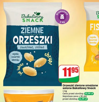 Orzeszki ziemne smażone solone Bakaliowy Snack promocja w Dino