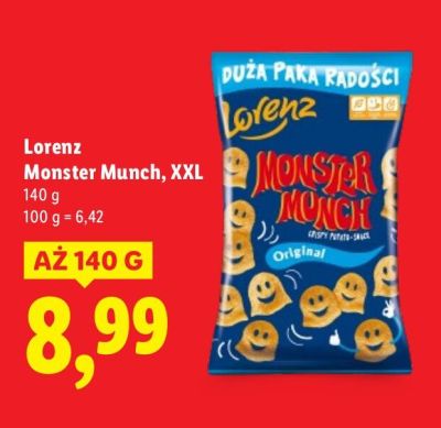 Chipsy Lorenz Monster Munch, XXL promocja w Lidl