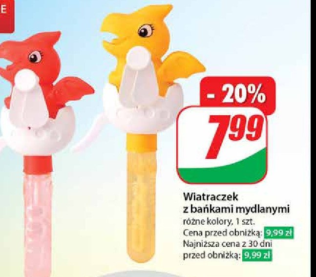 Wiatraczek z bańkami promocja