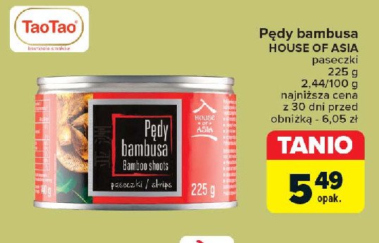 Pędy bambusa w paseczkach House of asia promocja