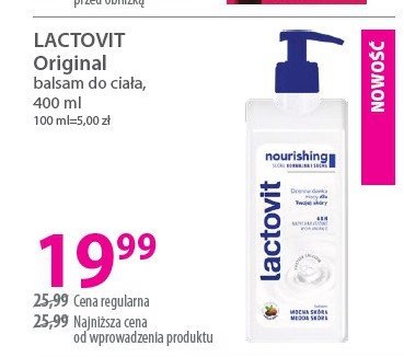 Mleczko do ciała Lactovit original promocja w Hebe