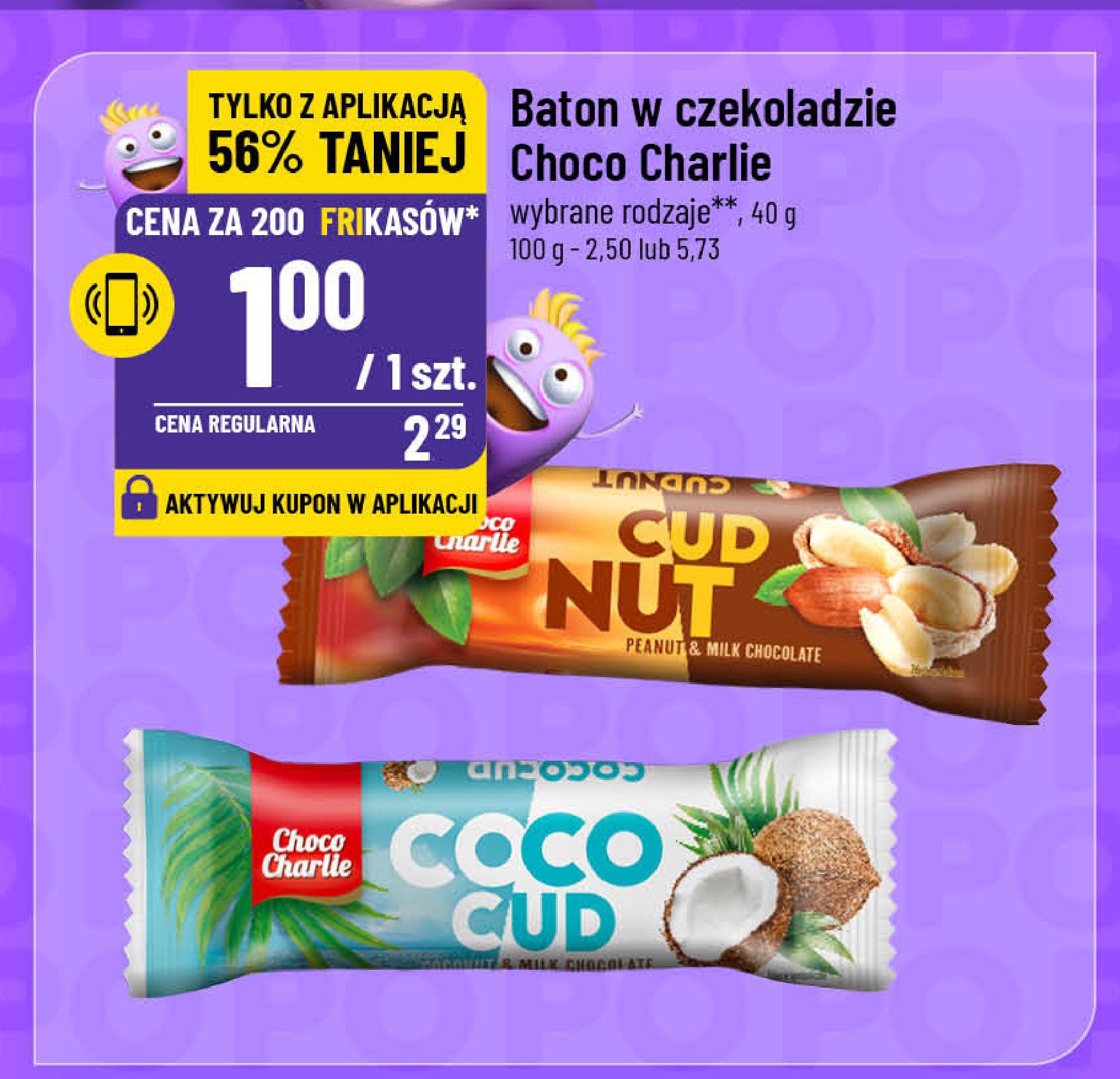 Baton orzechowy Choco charlie promocja