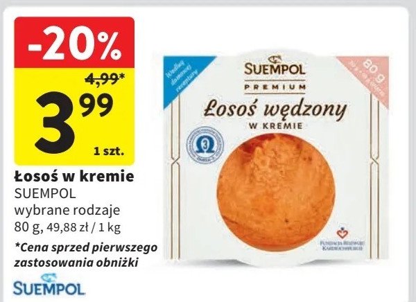 Łosoś wędzony w kremie Suempol promocja