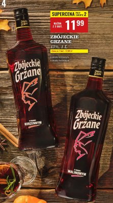 Wino Zbójeckie Grzane o smaku malinowym 43%, 1 l promocja w Biedronka