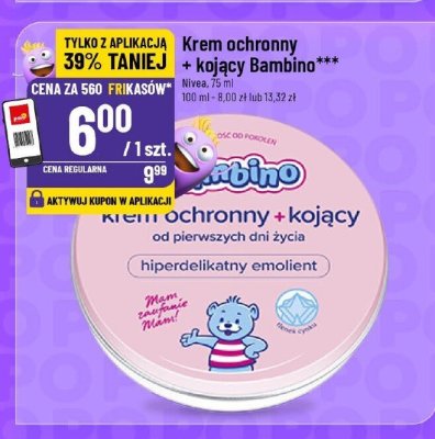 Krem ochronny + kojący Bambino promocja w POLOmarket