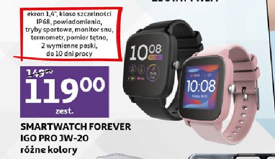 Smartwatch igo pro jw-20 czarny Forever promocja