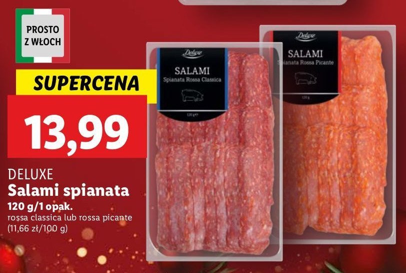 Salami spianata rossa Deluxe promocja