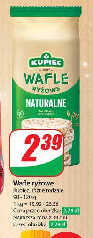 Wafle ryżowe naturalne Kupiec promocja