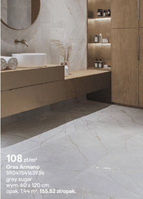 Płytki Gres Armano grey sugar promocja w Castorama
