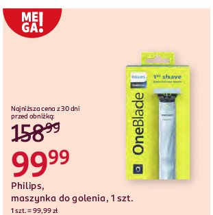 Golarka hybrydowa + 4 nasadki Philips oneblade promocja w Rossmann