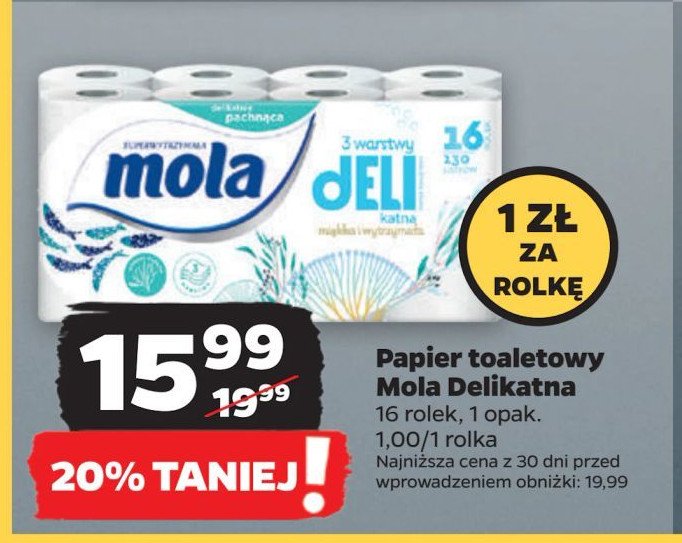 Papier toaletowy biały Mola deli promocja