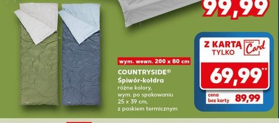 Śpiwór-kołdra 200 x 80 cm K-classic countryside promocja w Kaufland