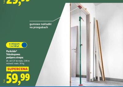 Teleskopowa podpora stropu promocja w Lidl