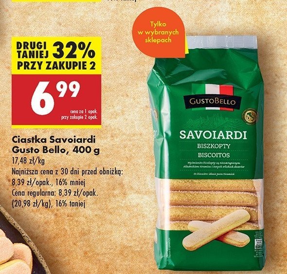 Biszkopty savoiardi Gustobello promocja