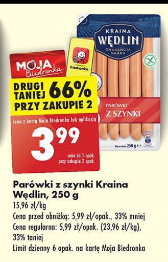 Parówki z szynki Kraina wędlin promocja