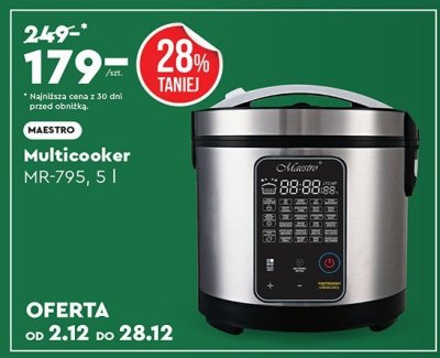 Multicooker MAESTRO MR-795, 5 l promocja w Biedronka