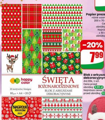 Blok z arkuszami dekoracyjnymi promocja w Dino