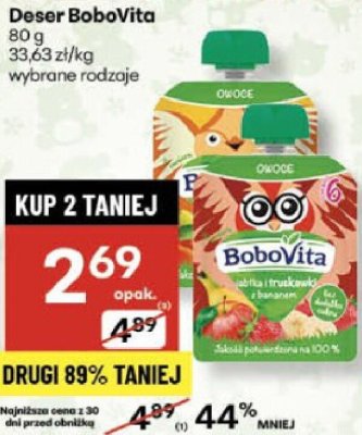 Deser BoboVita 80g promocja w Delikatesy Centrum