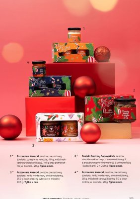 Pszczelarz Kozacki zestaw prezentowy cytryna w miodzie 40g, miód nektarowy wielokwiatowy 40g, pomarańcza w miodzie 40g promocja w Rossmann