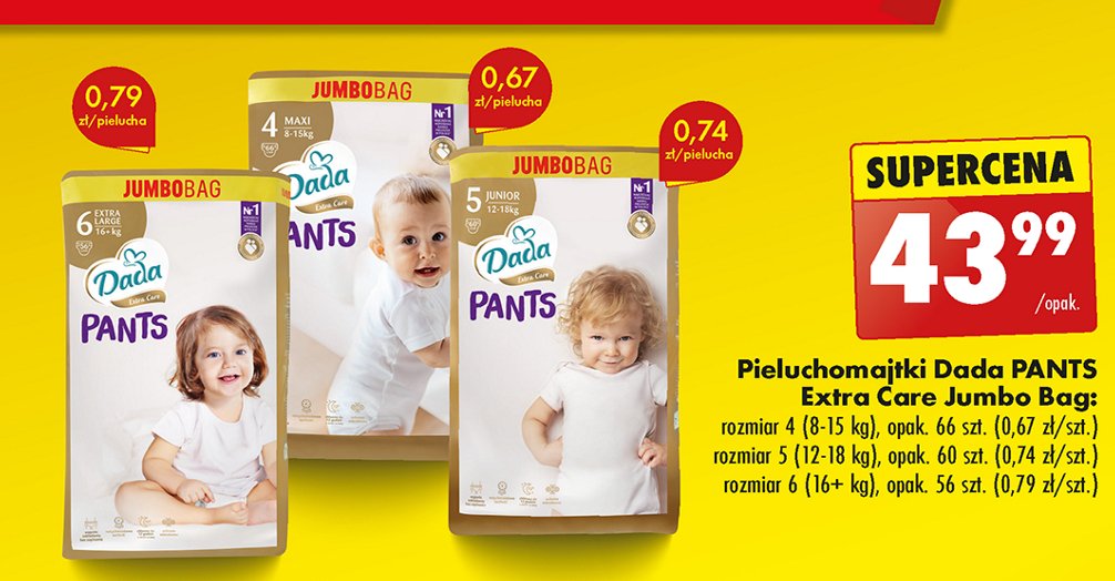 Pieluchy maxi Dada pantsy promocja