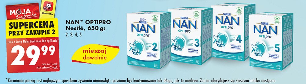 Mleko 2 Nestle nan optipro promocja